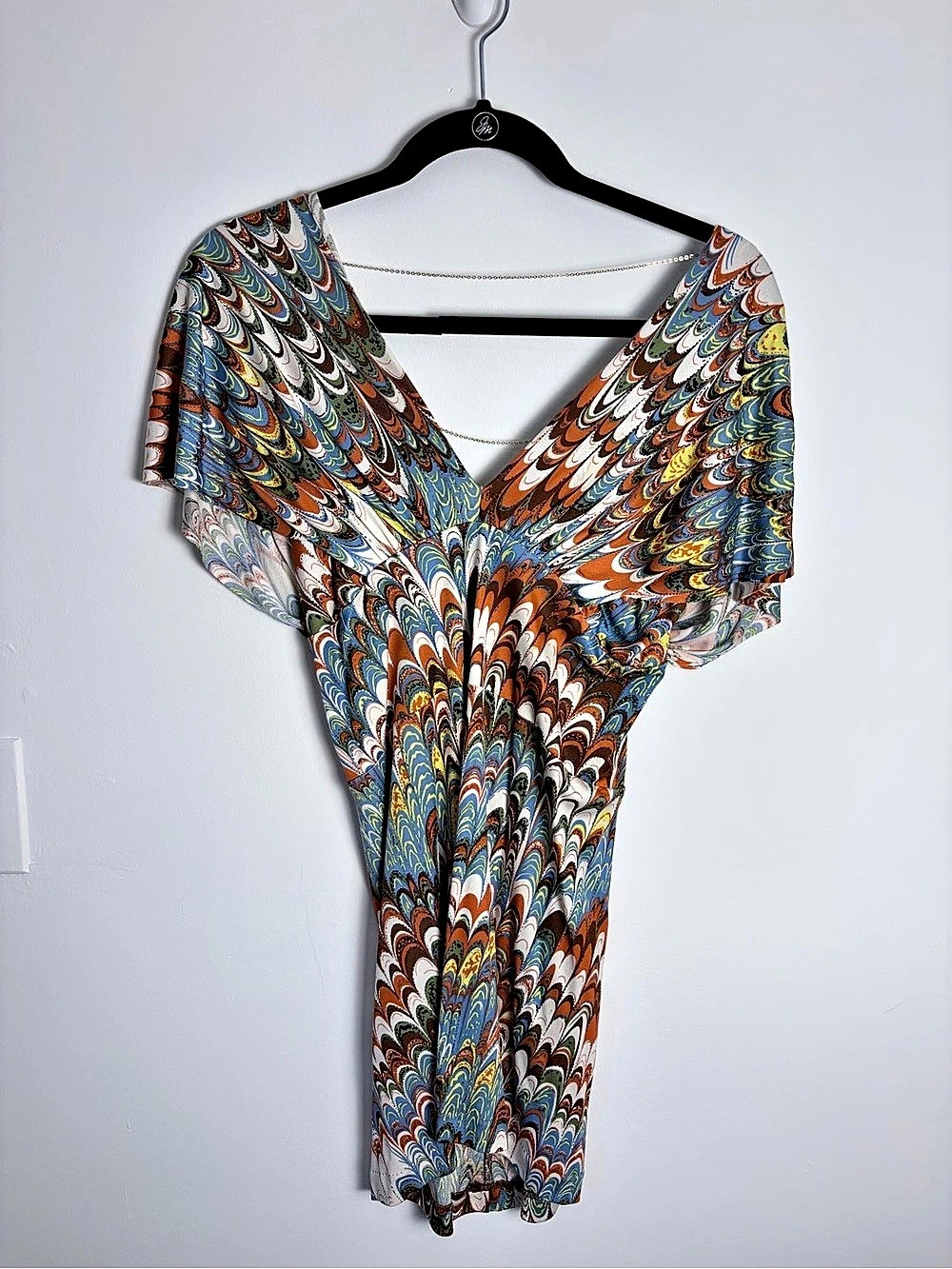 Vintage 76Boulee 100% Silk Abstract Print Tunic XS